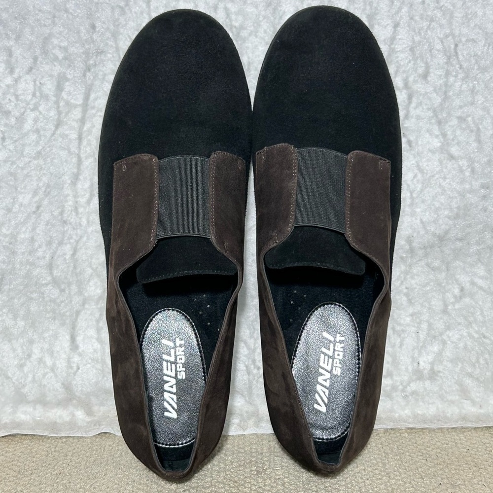 Vaneli Womens Grey/Black Suede Wedge Comfort Casual Walking Shoes SZ US 9M - Picture 5 of 12